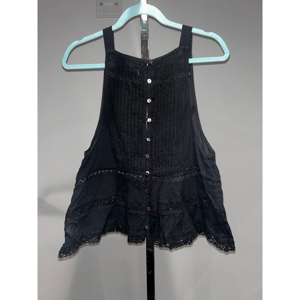 Free People Black Sleeveless Top